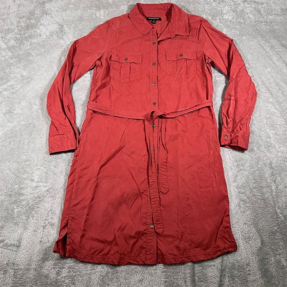 Banana Republic Women's‎ Shirt Dress Size 6 Brown Knee Length Casual